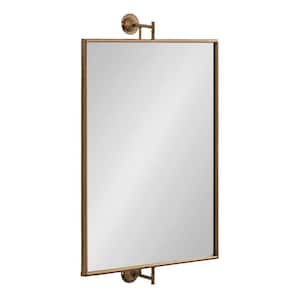 Darbridge 24.00 in. W x 40.00 in. H Gold Rectangle Traditional Framed Decorative Wall Mirror