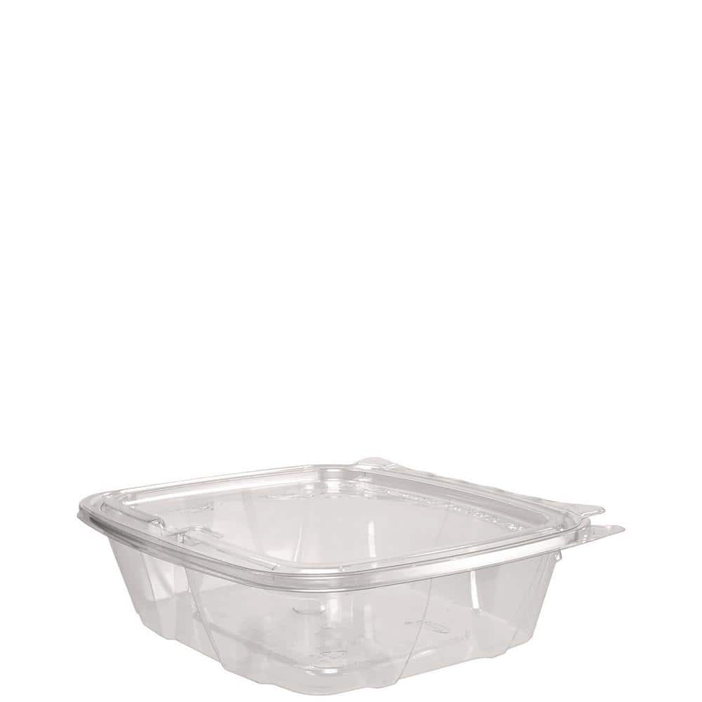 ClearPac 24 oz. Plastic SafeSeal Tamper-Resistant/Evident Containers with F