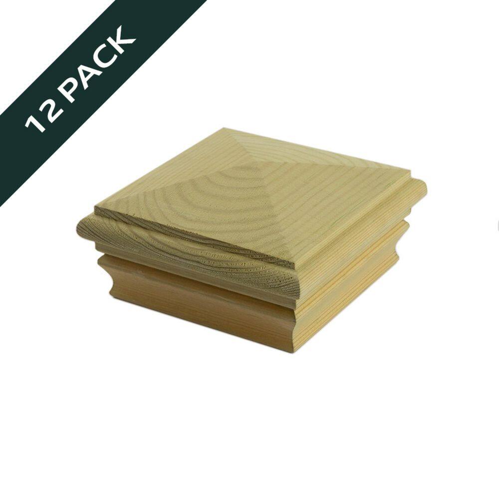 4 in. x 4 in. High Pyramid Pressure-Treated Pine Post Cap (12-Pack) price history on PriceWatchPro