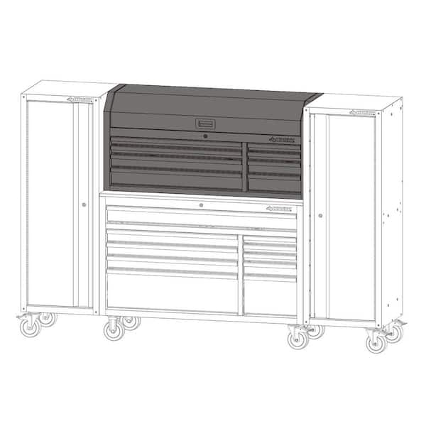 Husky Modular Tool Storage 52 in. W x 16 in. D Standard Duty Black Top Tool Chest