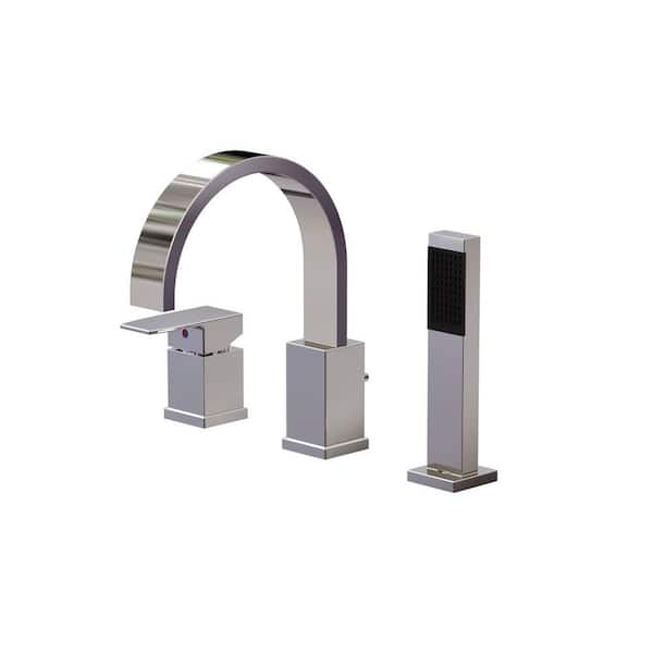 Universal Tubs Ultra 1-Handle Deck-Mount Roman Tub Faucet with Hand Shower in Polished Chrome