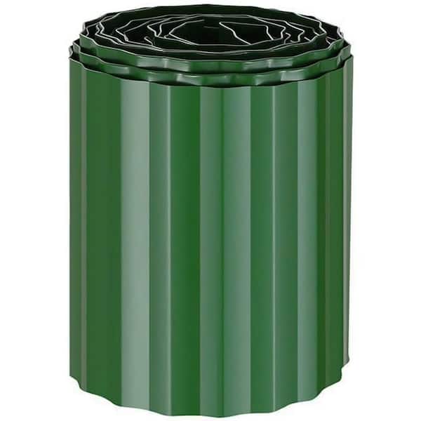 Oyezvary 20 ft. x 6 in. Durable Corrugated Metal Garden Edging Green Landscape Border for Lawn and Flower Bed Fence