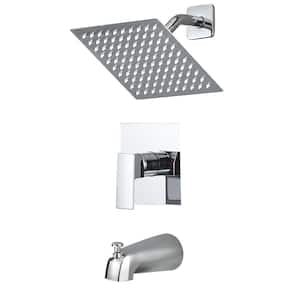 Single Handle 2-Spray Tub and Shower Faucet 2.2 GPM in. Polish Chrome (Valve Included)