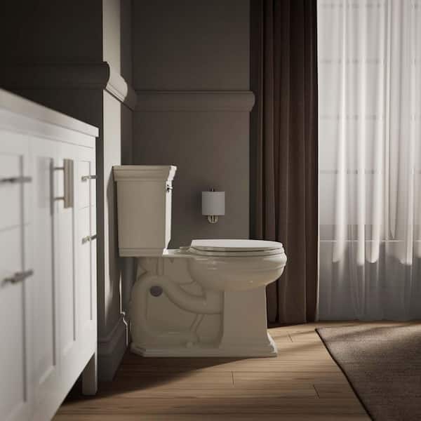 KOHLER Brevia Round Closed Toilet Front Toilet Seat with Q2 Advantage in Biscuit