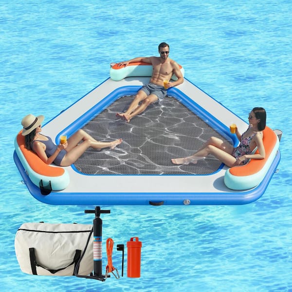 Beach Party Series 10 ft. Inflatable Triangle Water Hammock Platform