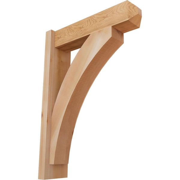 Ekena Millwork 6 in. x 28 in. x 20 in. Western Red Cedar Thorton Craftsman Smooth Outlooker