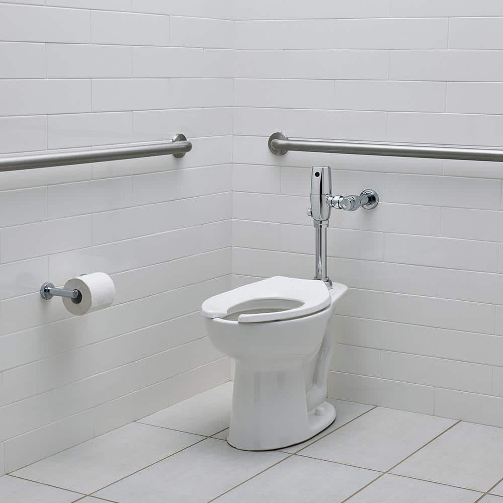 White Heavy-Duty Polypropylene Elongated Open Front Toilet Seat