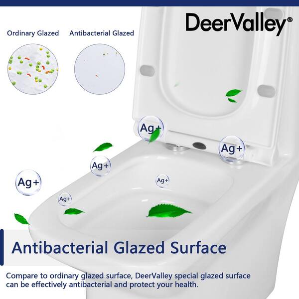 DEERVALLEY Ace 12 in. Rough in 1-Piece 1.1/1.6 GPF Dual