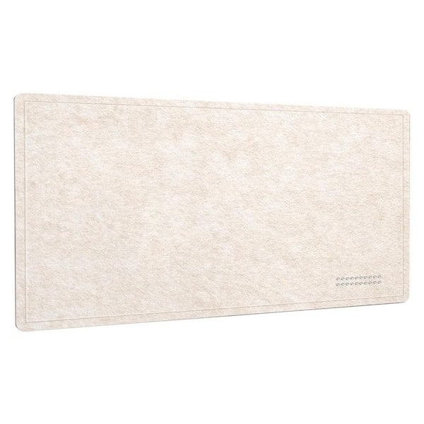 35 x 17 1/2 in. Felt Pin Board Decorative Cork Alternative Frameless Foldable Self-Adhesive Vision Board Oatmeal