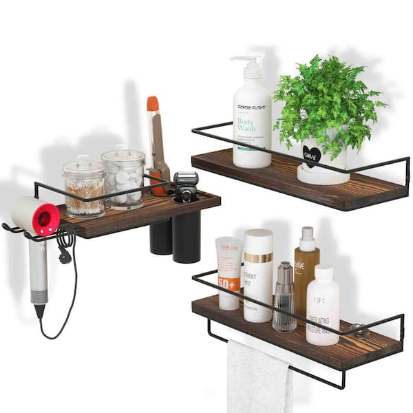 Unbranded 15.7 in. W x 6 in. D Floating Decorative Wall Shelf (Set of 3)