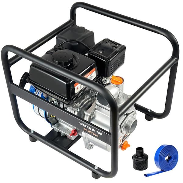 SKYSHALO Gasoline Powered Trash Pump, 2 in. 6. 5HP 132 GPM 4-Stroke Gasoline Engine Water Transfer Pump with 98 ft. Max Lift 26ft