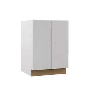 Designer Series Edgeley Assembled 24x34.5x23.75 in. Full Height Door Base Kitchen Cabinet in Glacier