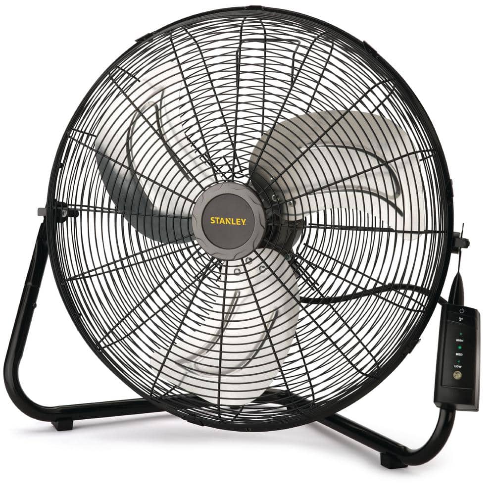 Stanley 20 In High Velocity Floor Fan With Remote Control 655650 The Home Depot