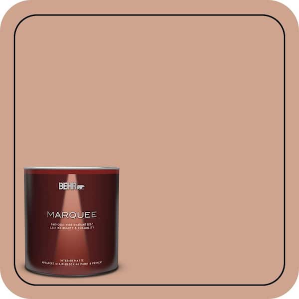 BEHR MARQUEE 1 qt. #230F-4 Autumn Malt Matte Interior Paint & Primer