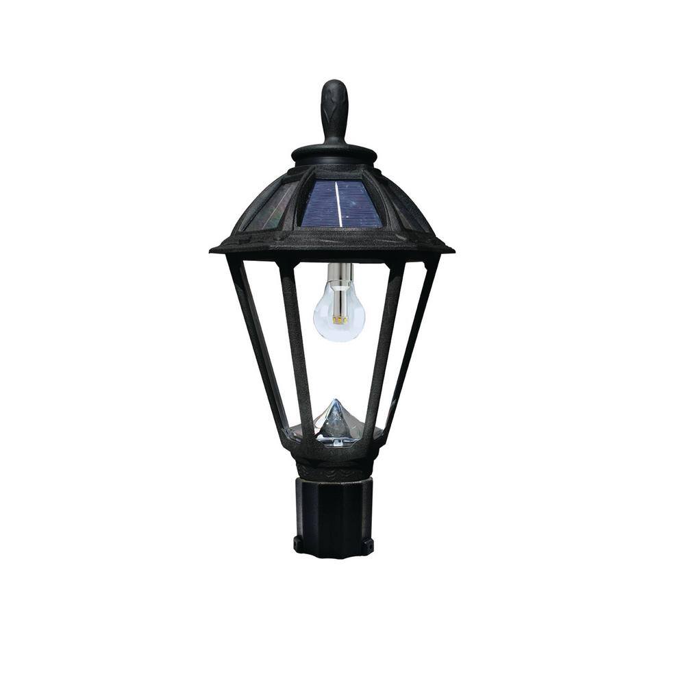 Polaris Black Solar LED Outdoor Post Light with Multiple Mounting Options