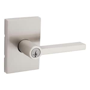 Schlage Latitude Matte Black Keyed Entry Door Handle with Collins