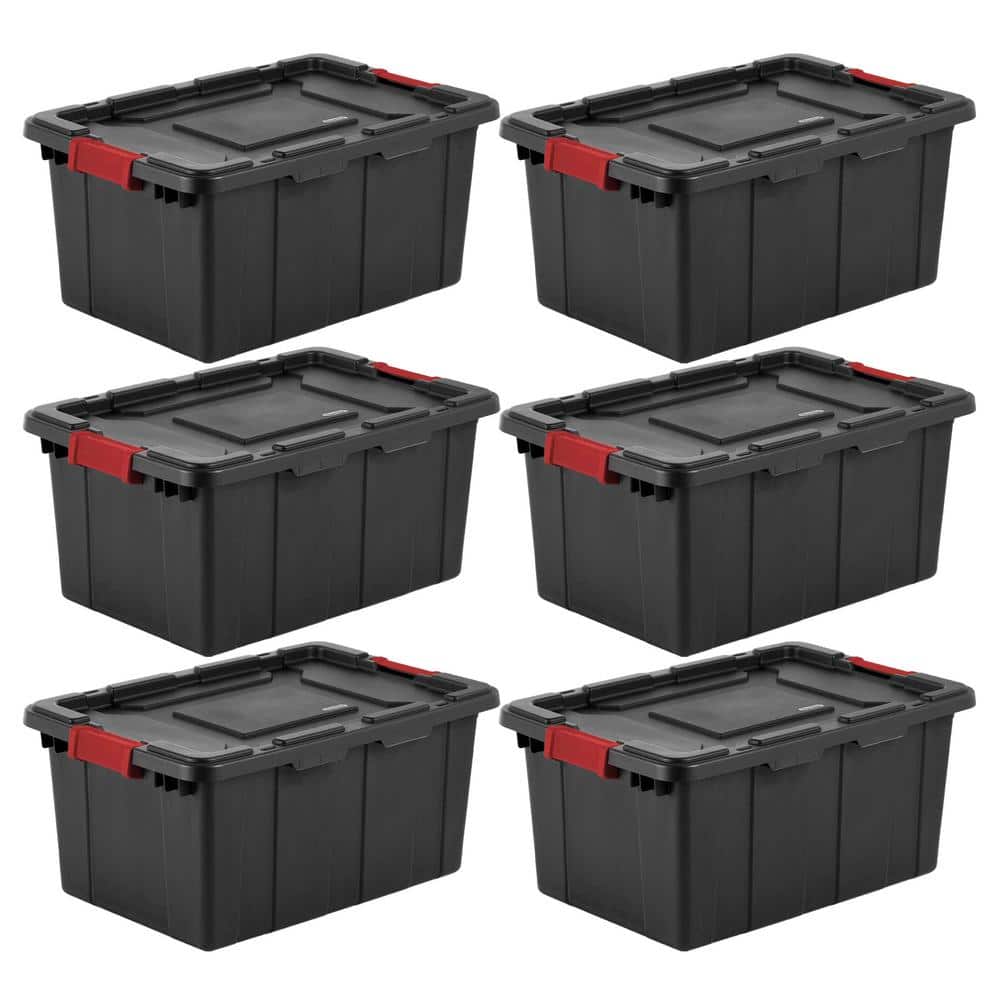 Durable Rugged Industrial 15 Gal. Storage Bin in Black (6-Pack) price history on PriceWatchPro