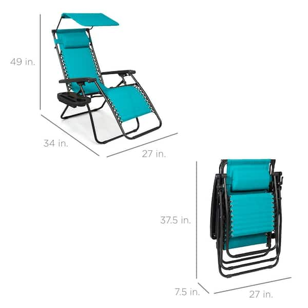 Best Choice Products Oversized Zero Gravity Chair, Folding Recliner W/  Removable Cushion, Side Tray : Target