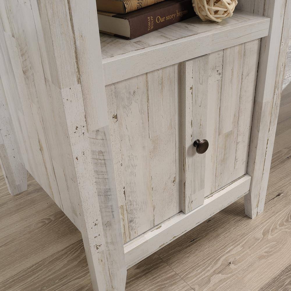 White Wood L-Shaped Computer Desk with Drawer and Keyboard Tray