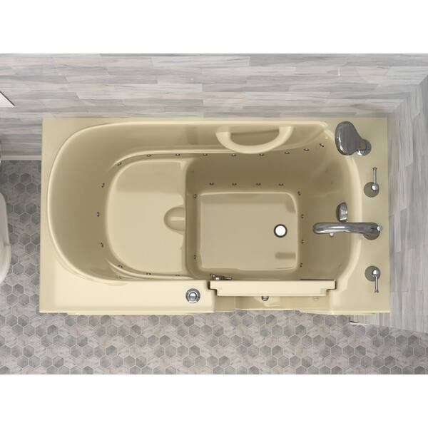 MediTub 26 x 46 Left Drain Biscuit Soaking Walk-In Bathtub