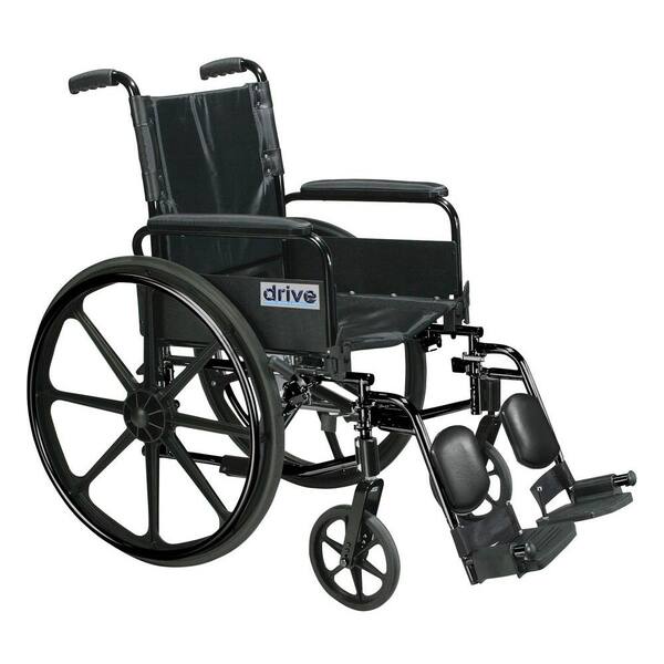 Drive Cirrus IV Lightweight Dual Axle Wheelchair with Adjustable Arms, Detachable Full Arms, Elevating Leg Rests, 18 in. Seat