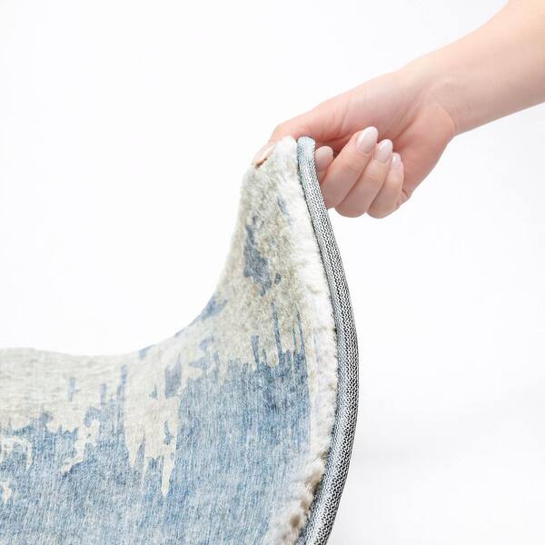 Dream Shag Premium Machine Washable Abstract ADS705 Sky 9 ft. x 12 ft. Area Rug