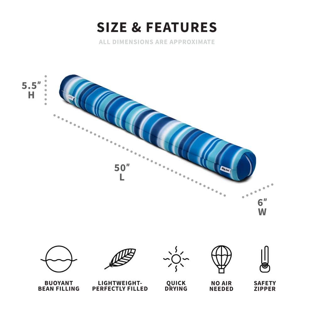 Blurred Blue Striped Mesh Fabric Pool Noodle