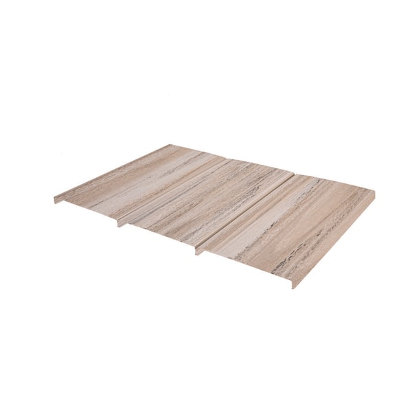 Deck-Top 8 ft. x 1/2 in. x 5-1/2 in. Beachwood Sand PVC Decking Board Covers for Composite and Wood Patio Decks (10-Pack)