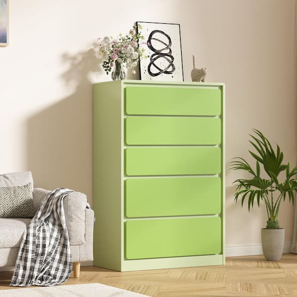 green dresser chest Garvee Green 56 Inch Wide Fluted Dresser With 6 Drawers Wooden Chest With  Metal Handles For Bedroom Living Room Storage in the Dressers department at  Lowes.com