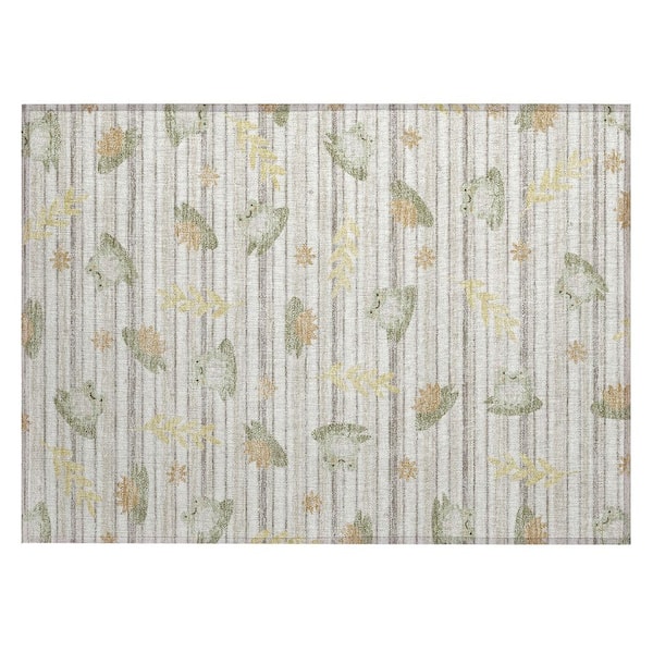 Chantille Machine Washable Indoor/Outdoor Abstract ACN2795 Ivory 2 ft. x 3 ft. Accent Rug