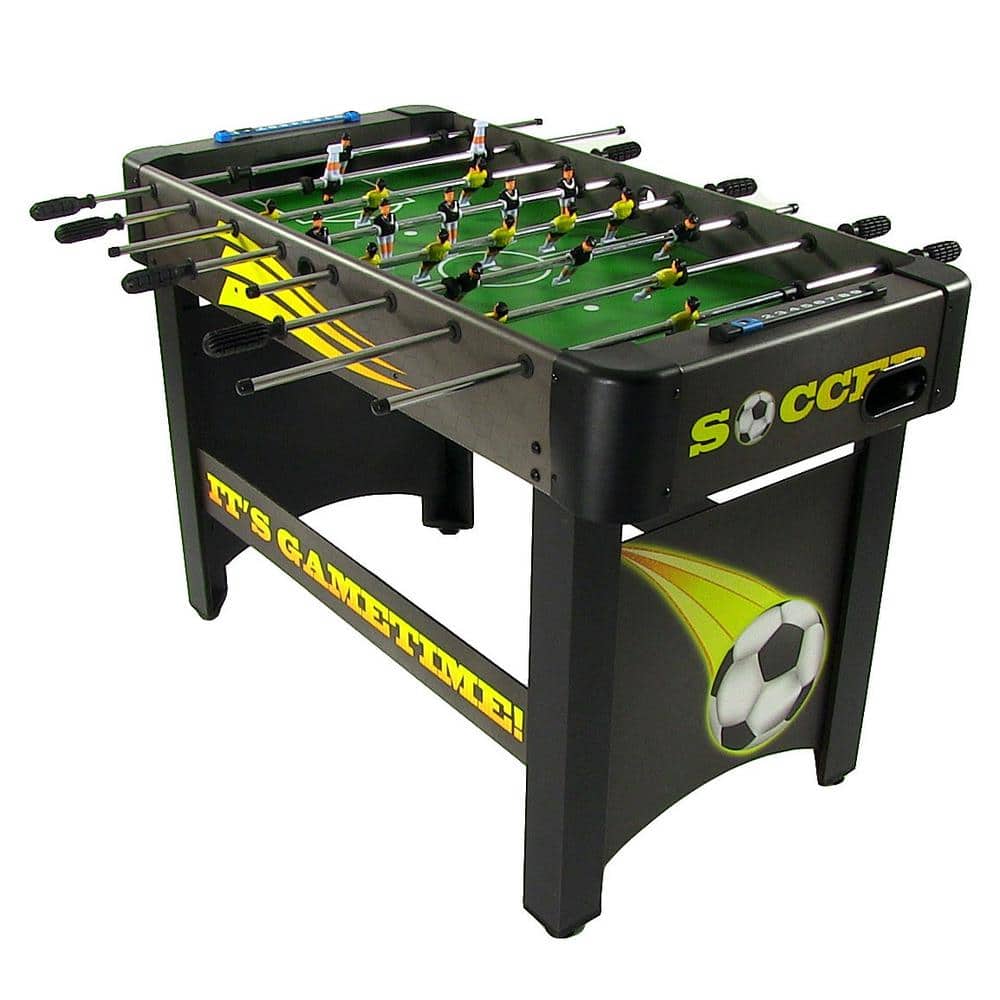 48-Inch Black and Green MDF Foosball Table