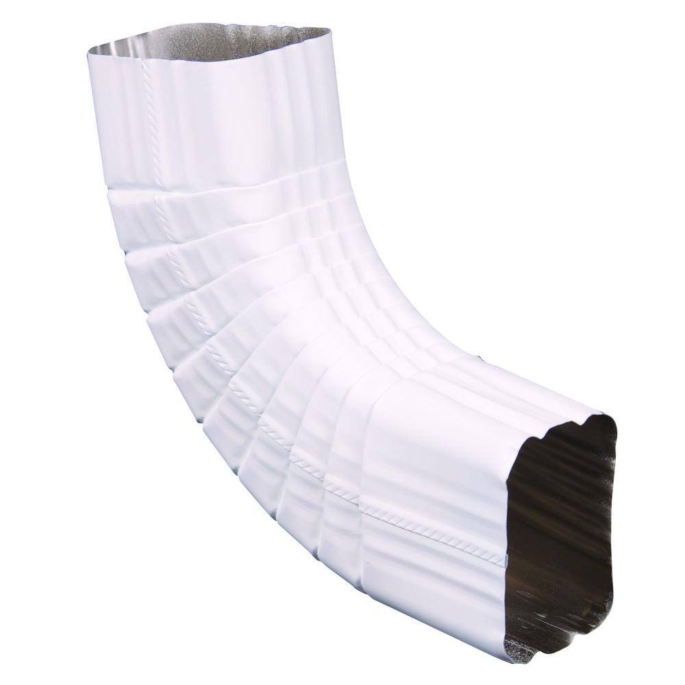 Spectra Metals 2 In. X 3 In. HD White Aluminum Downspout B Elbow ...