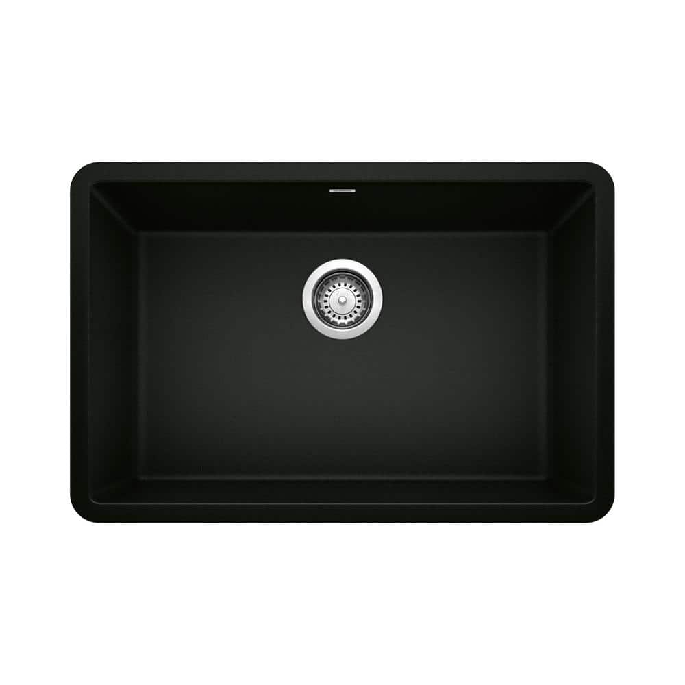 Blanco 522429 Precis 26-13/16  Undermount Single Basin Silgranit Kitchen Sink - Black