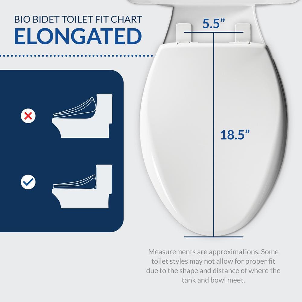 White Slim Zero Round Bidet Toilet Seat with Night Light
