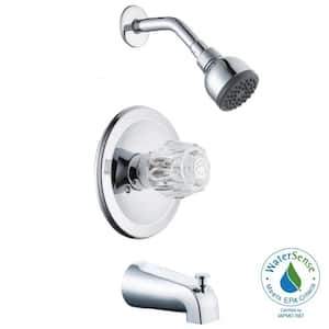 Aragon WaterSense Single-Handle 1-Spray Tub and Shower Faucet in Chrome (Valve Included)
