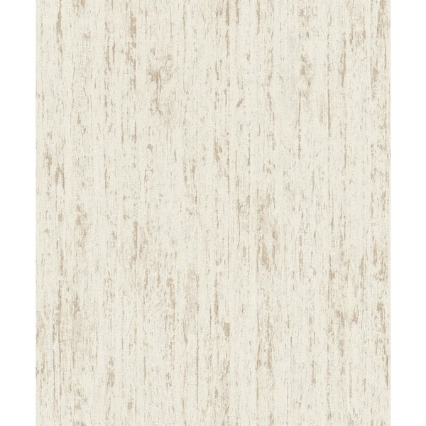 Unbranded Woods and Wicker Collection White Tree Bark Effect Metallic Finish Vinyl on Non-woven Non-pasted Wallpaper Sample