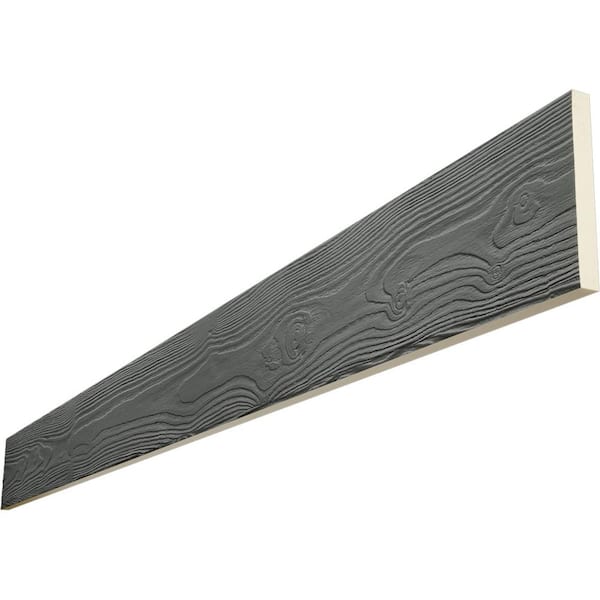Ekena Millwork Endurathane 1 in. H x 8 in. W x 8 ft. L Sandblasted Slate Faux Wood Beam Plank