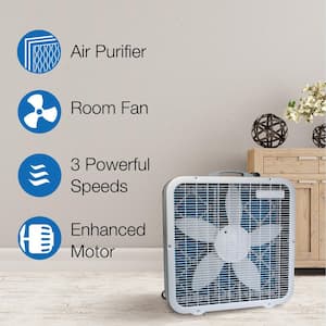Air Flex 20 in. 3- Speed Air Purifier and Room Fan