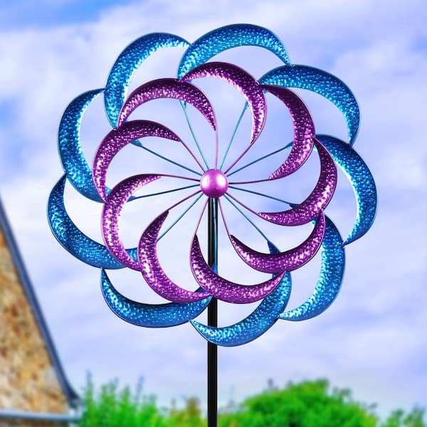 Exhart Colorful Pinwheel Hanging Garden Spinner With Beads, 12 Inch &  Reviews