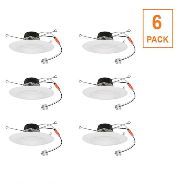 6-pack Altair 6 in. Retrofit Downlight Integrated LED Recessed Trim Light 900 Lumens 120 Volt Adjustable CCT Dimmable
