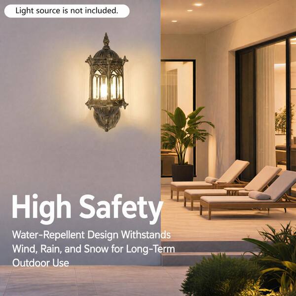 OUKANING 6.1 in. 1-Light Bronze Outdoor/Indoor Retro Porch Yard