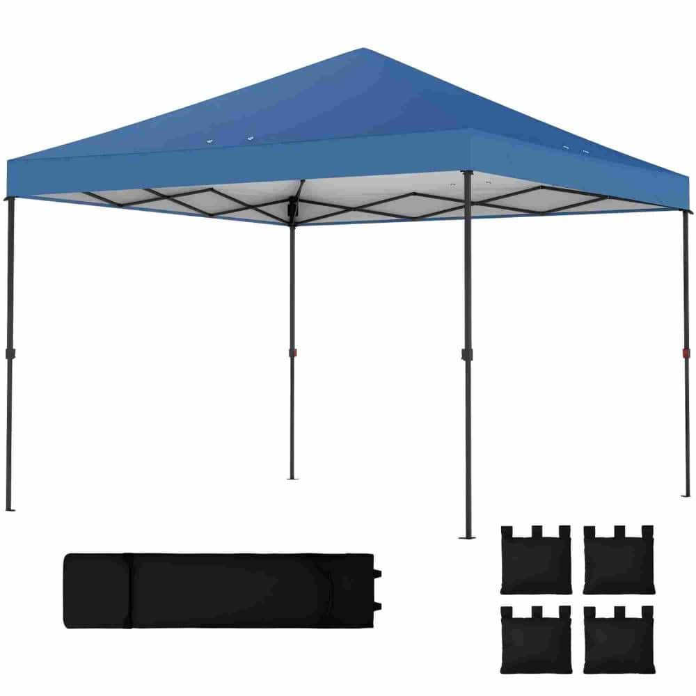 9.8 x 9.8 ft Dark Blue Spacious Instant Canopy Shelter,Portable Pop Up Canopy Tent,for Outdoor price history on PriceWatchPro