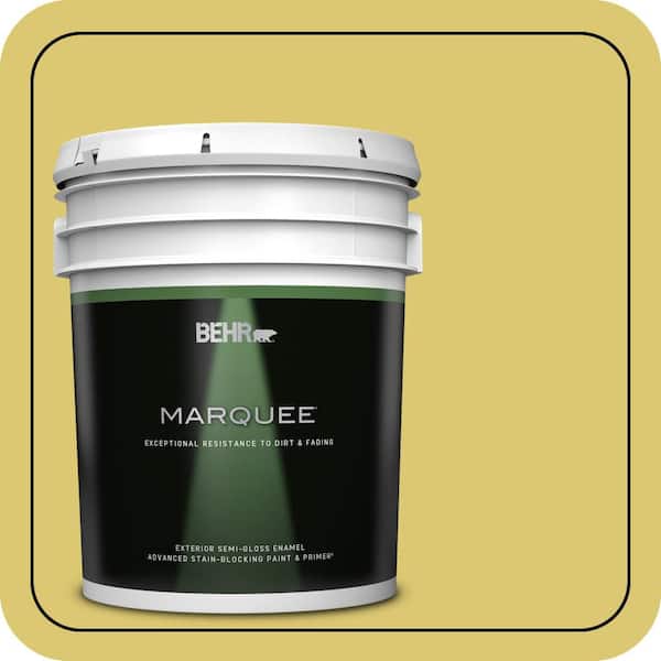 BEHR MARQUEE 5 gal. #P330-5 Midori Semi-Gloss Enamel Exterior Paint & Primer
