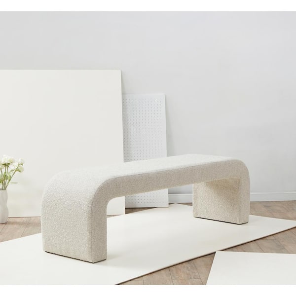 SAFAVIEH Caralynn Light Brown Entryway Bench 62.4 in.