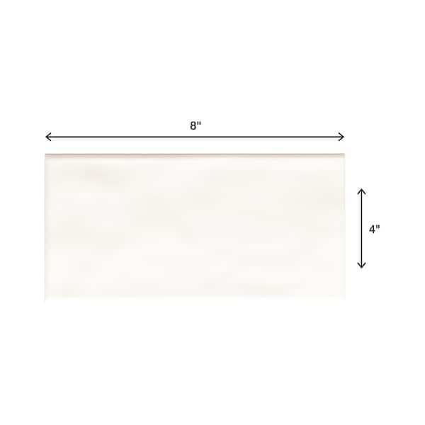 Daltile LuxeCraft White 4 in. x 8 in. Glazed Ceramic Subway Wall