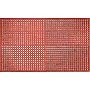 WORK STEP 1/2" RED-GREASEPROOF 3ft x 5ft Commercial Mat