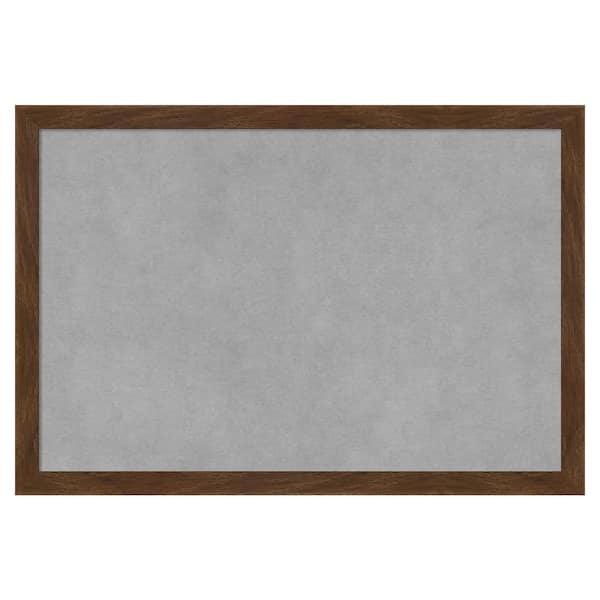 Amanti Art Carlisle Brown Narrow 19 in. x 13 in. Framed Magnetic Board