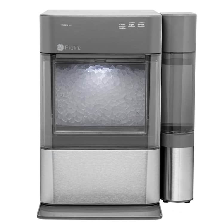 GE Profile Opal 24 lb Portable Nugget Ice Maker in Stainless Steel, with Side Tank, and Wi-Fi connected