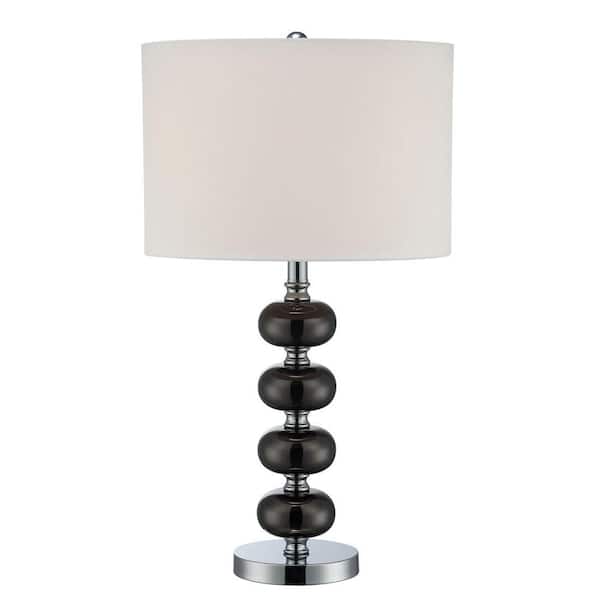 Illumine Designer 27 in. Gray/Silver CFL Table Lamp