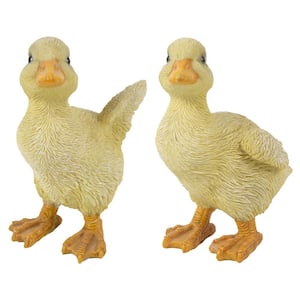 Ducklings with Wings Out and with Wings Down Statue